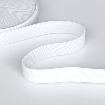 *Knitted Non-Roll Elastic (20mm) - White