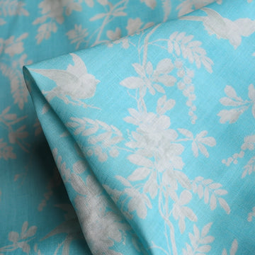 Serenity in Blue Printed Linen
