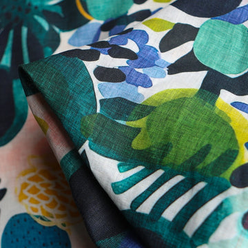 Modern Tropica Printed Linen