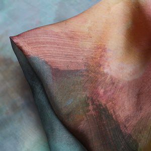 Golden Dusk Silk Chiffon