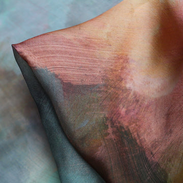 Golden Dusk Silk Chiffon