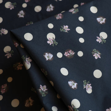 Last Chance of Bloomdot Noir Cotton Poplin