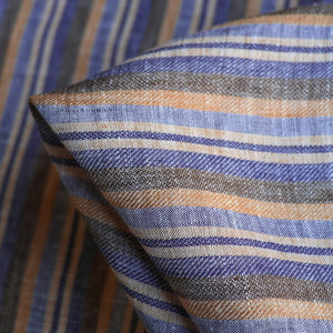 Baia Navy/Toffee Linen