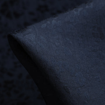 Poesia Navy Jacquard Floral Silk