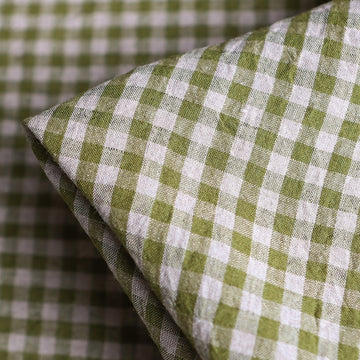 Abby Check Avocado Washed