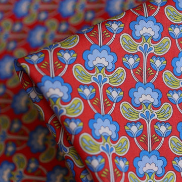 Peacock Posy Red - Liberty Tana Lawn
