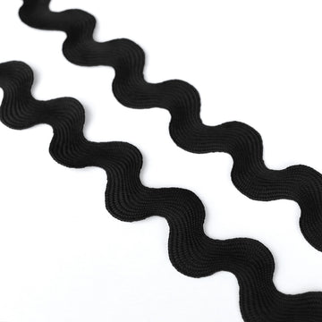 Giant Ric Rac Trim - Black - 38mm