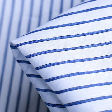 Santa Blu Stripe Shirting