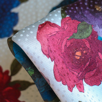 Embossed Floral Jacquard Spot