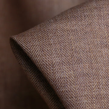 Caramel Herringbone Linen