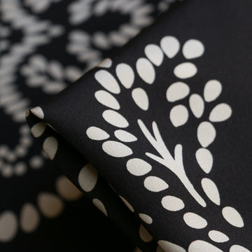 Albero Spot Black Silk Crepe De Chine