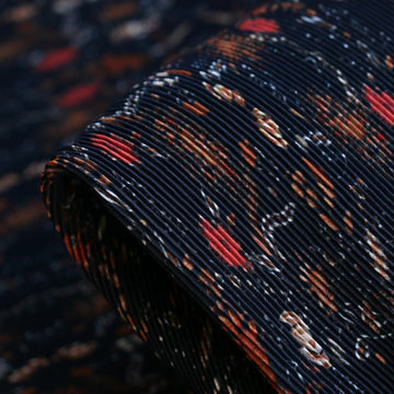 Plisse Midnight Bloom - Floral Georgette