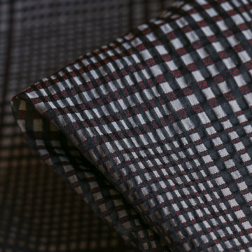 Onyx/Red Check Jacquard