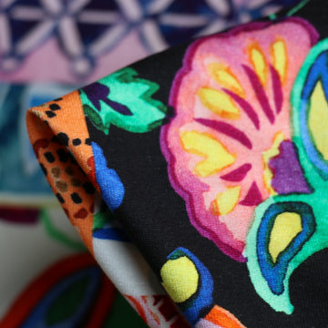 Last Chance of Spello Mosaic Magenta Viscose Jersey