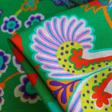 Floral Symphony Green - Liberty Sycamore Linen