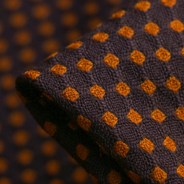 Mante Arancio Wool Jacquard Spot