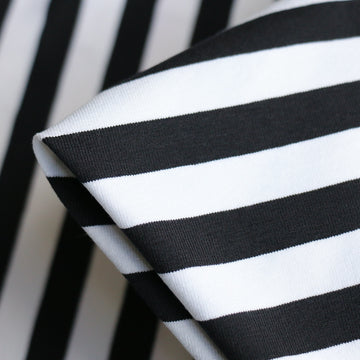 Breton Stripe Navy/Optical White Jersey