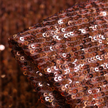Luna Toffee Sequinned Stretch Mesh