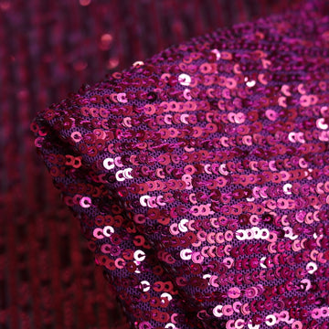 Luna Magenta Sequinned Stretch Mesh