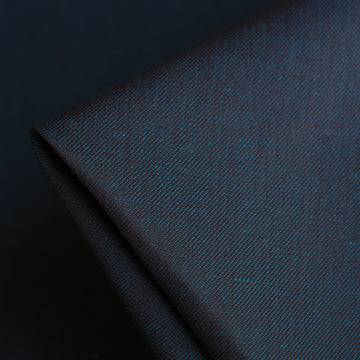 Monza Denim Teal/Chocolate - Cotton/Linen Denim
