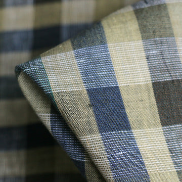 Everly Check Green Linen