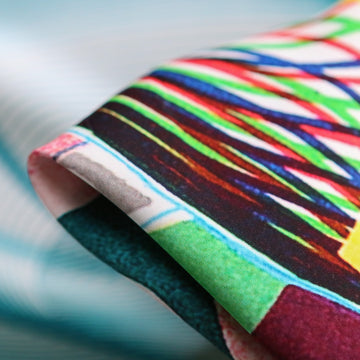 Frankly Blu Viscose - Panel Print