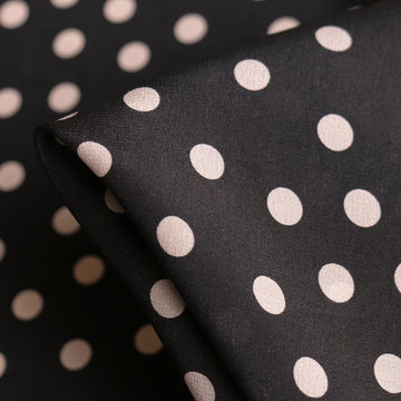 Julia Spot Black/Meringue Silk Crepe De Chine