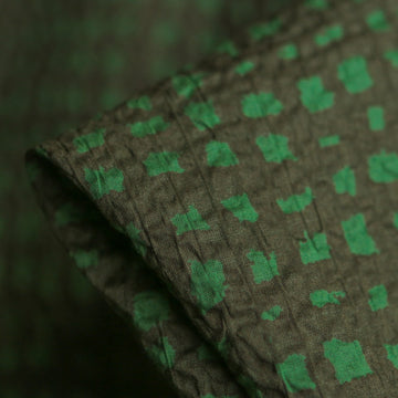 Caged Green Seersucker