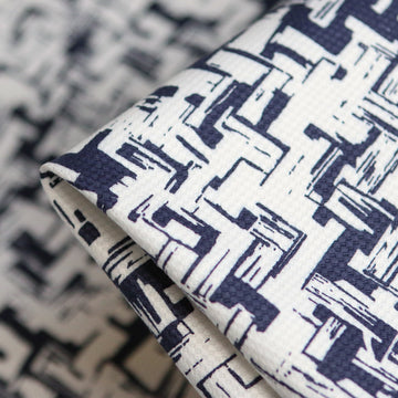 Aquila Navy Pique Jacquard