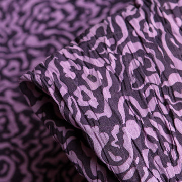 Grape Ripple Crinkle Viscose