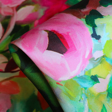 Midsummer Bloom Silk Satin