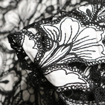 Isadora Guipure Lace/Poplin White Floral