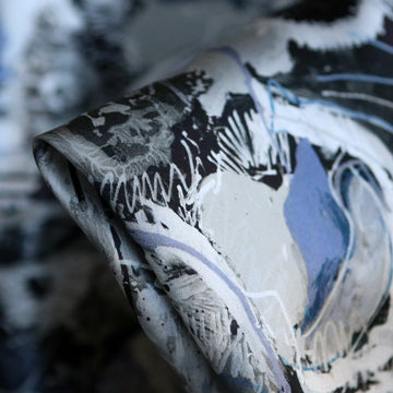 Soozy Lipsey Black/Wedgewood/Grey - Liberty Silk Satin