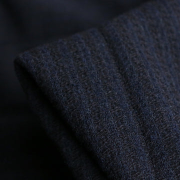 Quilted Onyx Navy/Black - Wool/Cashmere Wadding