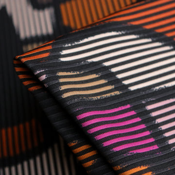 Pablo's Art Orange/Walnut/Pink Textured Knit