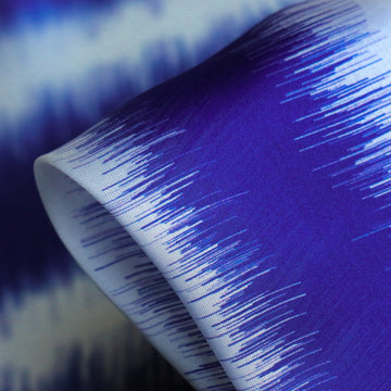 Static Blu Stripes Chiffon