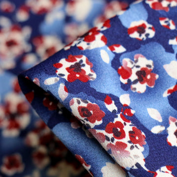 Falling Blooms Viscose Crepe
