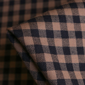 Solana Check Camel/Black Wool
