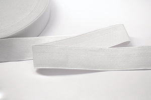 *Knitted Non-Roll Elastic (32mm) - White