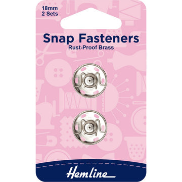 Hemline - Snap Fasteners (Nickel) - 18mm