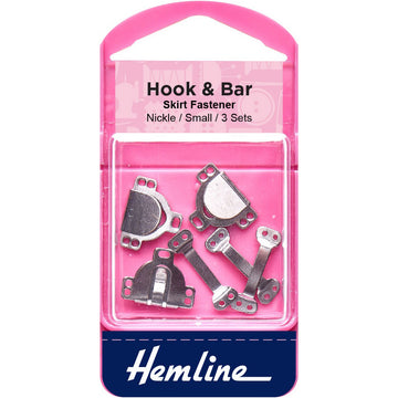 Hemline - Hook & Bar Skirt Fastener (Small) - Nickel