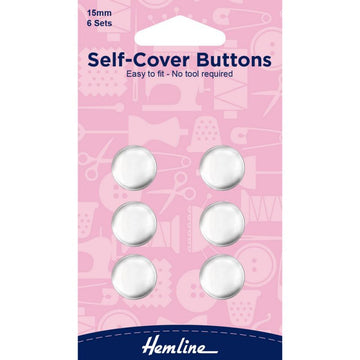 Hemline - Self-Cover Buttons (Metal) - 15mm