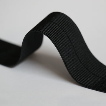 24mm Stretch Fold-Over Binding - Black