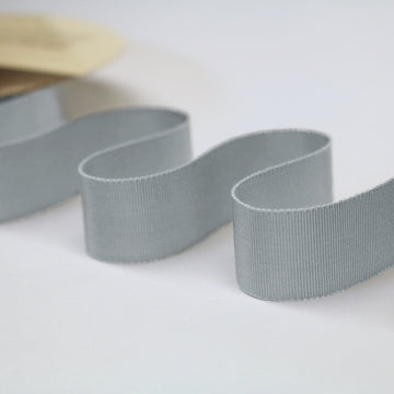 25mm Grosgrain Ribbon - Silver Grey