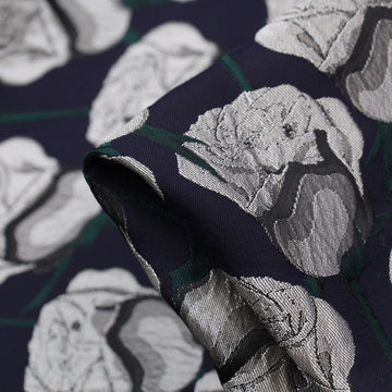 Silver Rose Jacquard