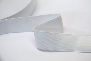 *Knitted Non-Roll Elastic (38mm) - White