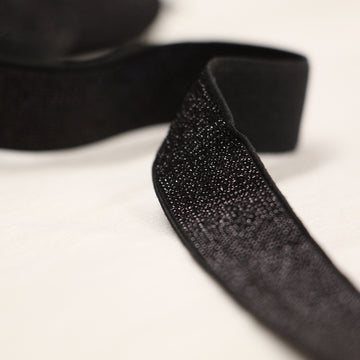 Metallic Fancy Elastic (20mm/ 3/4") - Black