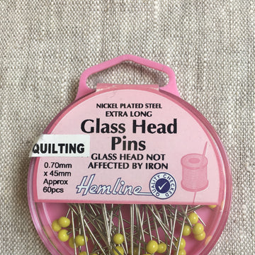 Glass Head Pins - For Quilting