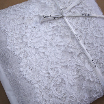 Reina Corded Lace Trim - White