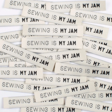 KATM Woven Labels - "SEWING IS MY JAM" - woven sewing labels 8 Pack